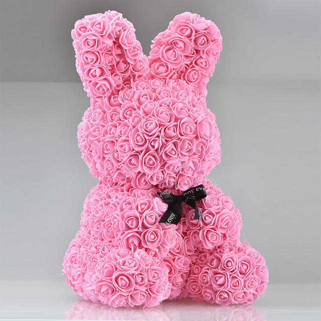 Lapin de roses - 45cm