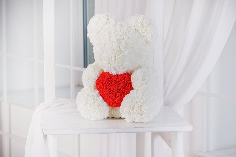 Ours de roses - 40cm