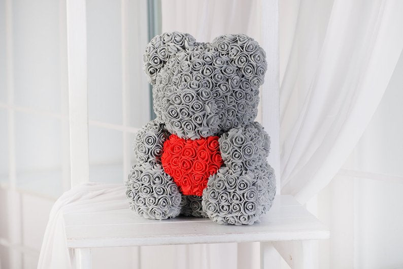 Ours de roses - 40cm