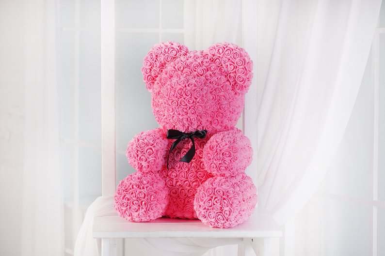 Ours de roses - 50cm