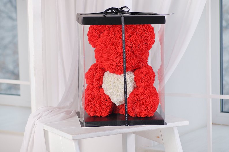 Ours de roses - 40cm